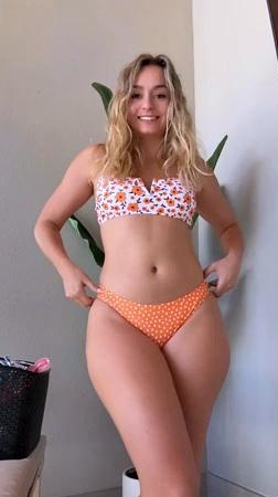 Kirstentoosweet tries on several bikinis