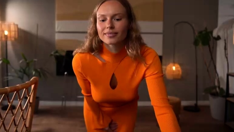 Curly Blonde Teen Records Solo Dildo Masturbation More at