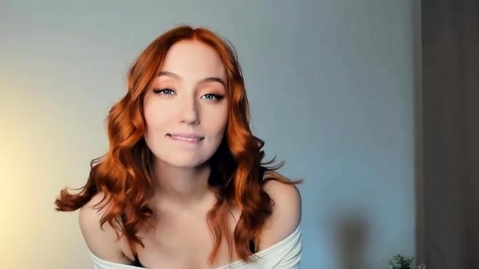 Amateur redhead masturbates then gives a blowjob