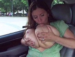 Hot amateur shakes her big boobs