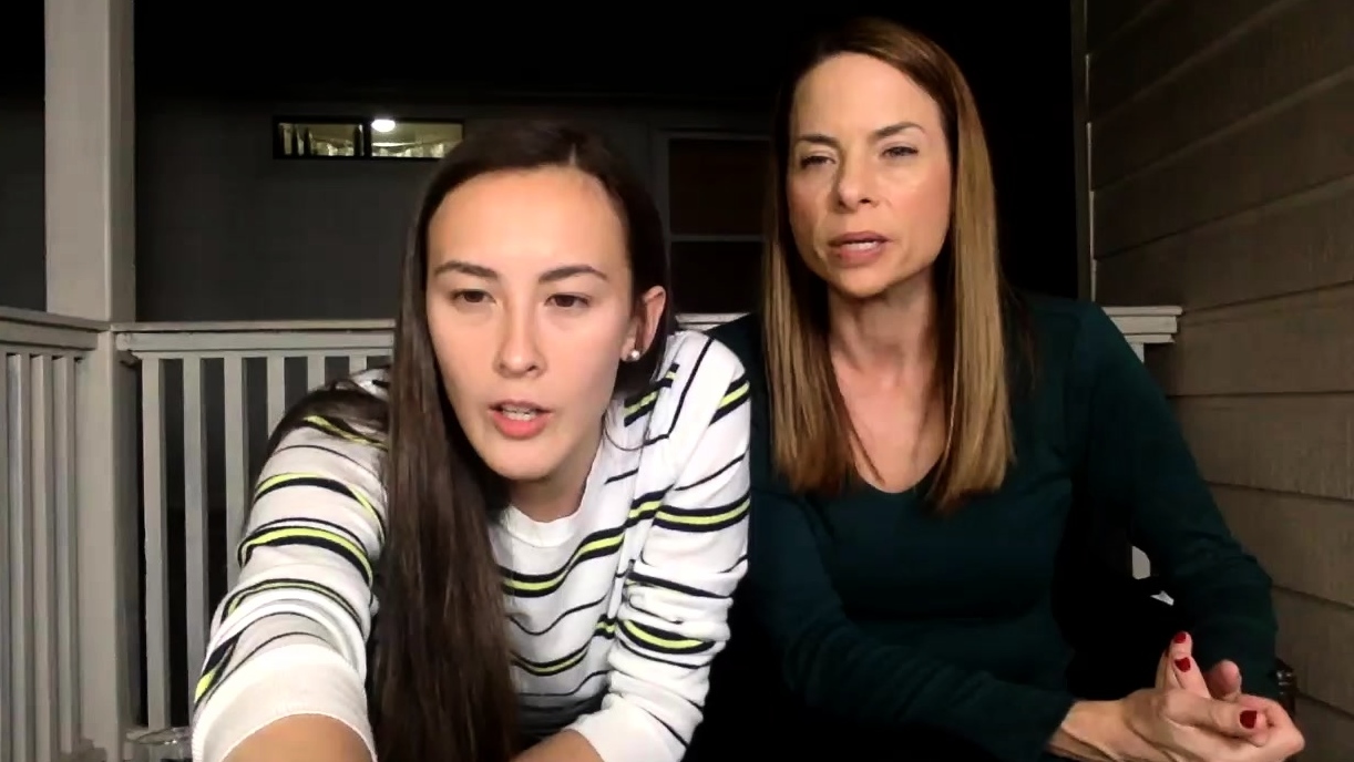 Impressive brunette lesbians going hard at it