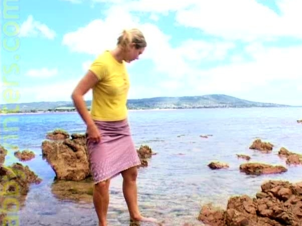 European Blonde Finger Fucked On Public Beach