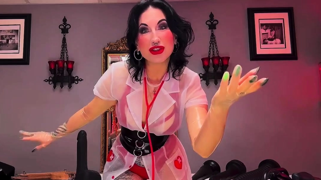 Brunette solo darling masturbating at home