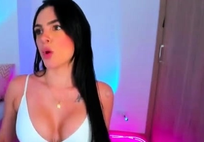 Busty brunette with big boobs rides cock