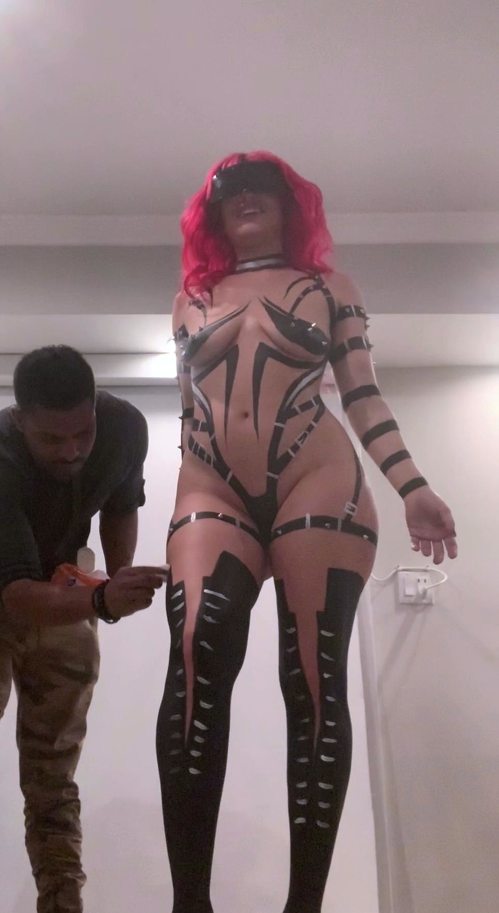 Amateur redhead masturbates then gives a blowjob