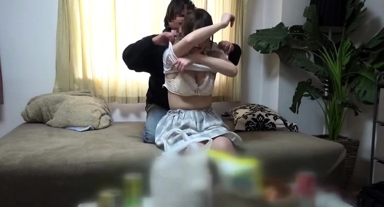 Pink labia close up of naive brunette