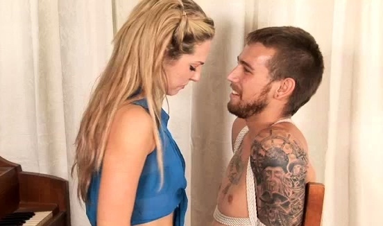 Naughty blonde femdom fetish hottie rams ass with strapon