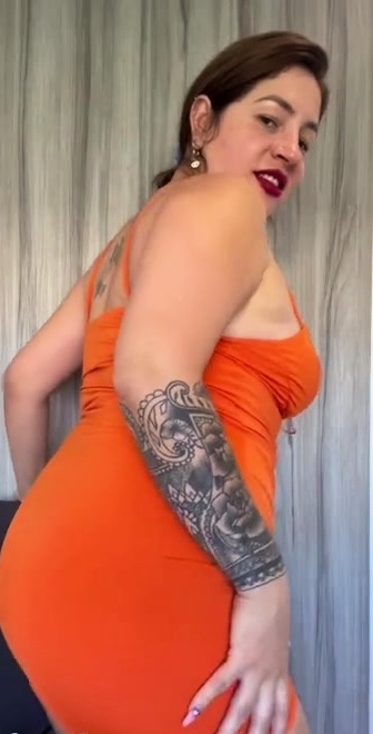 Brunette solo darling masturbating at home