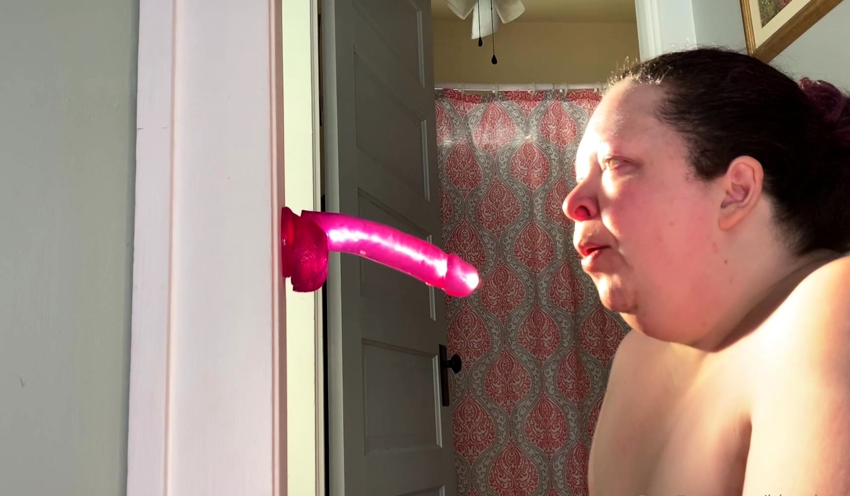 I received a request to deeptroat my pink dildo and count