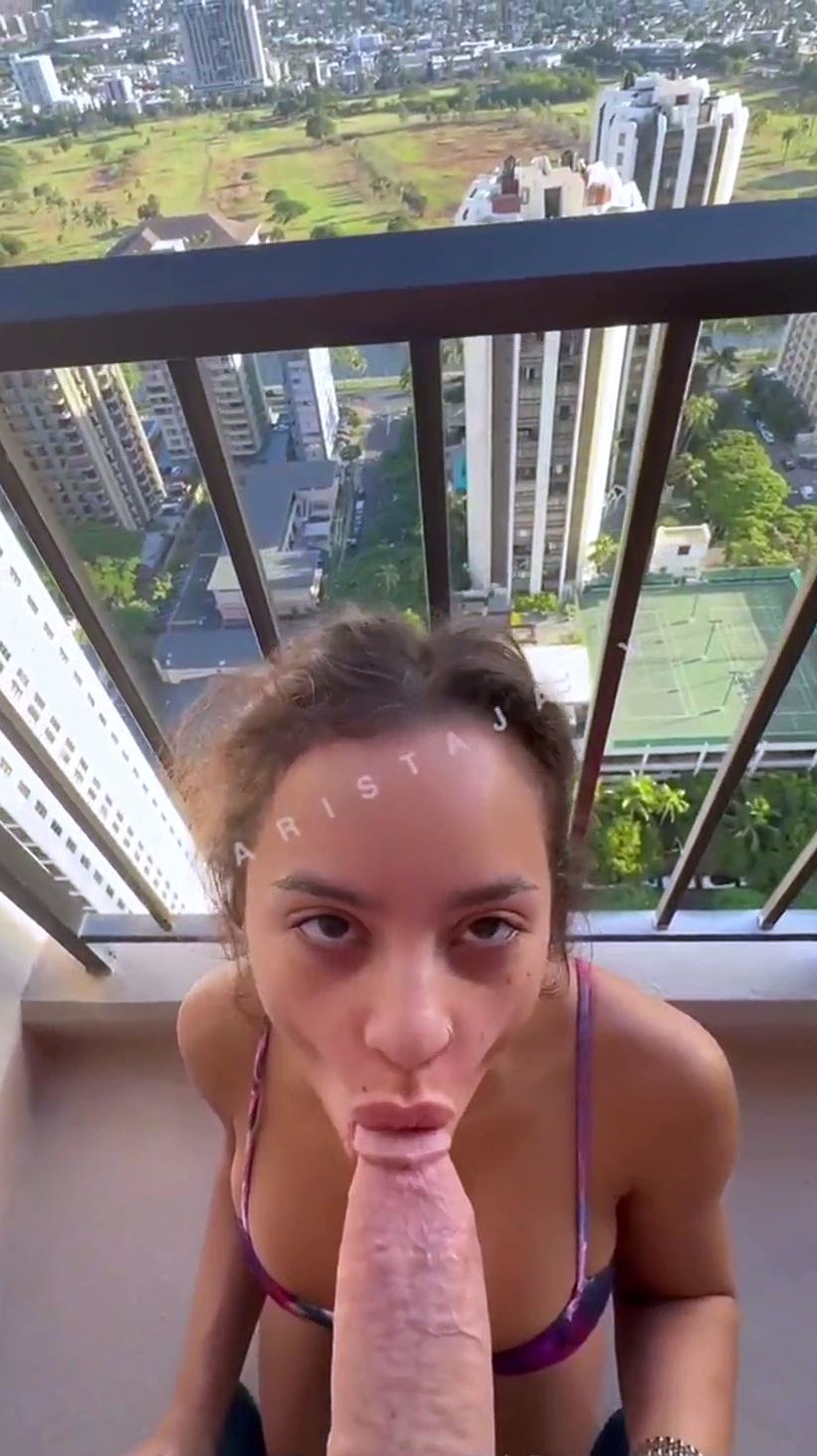 Baristajazx Getting Backshots In The Balcony