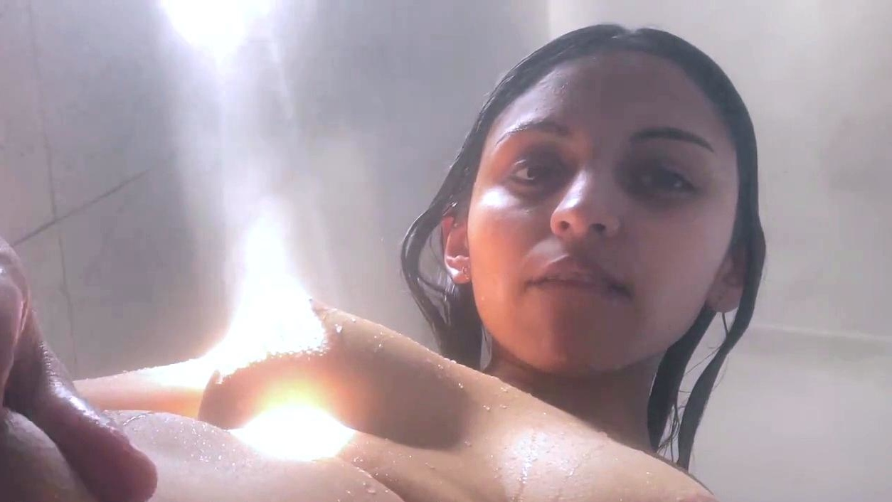 Sexy Latina Fingering in the Shower