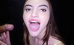 That's it Julia, now swallow the goods!