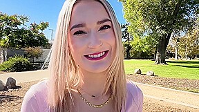Flashes Her Pussy And Fucks - Thea Summers, Donnie Rock And Petite Blonde