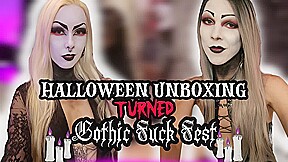 SARINAANDROBIN - Halloween Unboxing Turned Gothic Fuck Fest