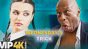DADDY4K. WEDNESDAY ADDAM'S BIG BLACK COCK DREAM finally came true
