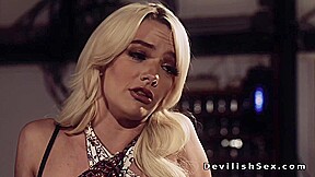 Mick Blue, Ryan Reid And Kenna James - Full-breasted Blondie In Dress Screwed In