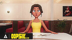 OOPSIE - Waitress Gets Mouth And Ass Filled With Cum During Service 3D CARTOON P