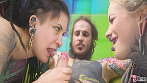 Alternative Babe Threesome Featuring Anal Gapes And A Facial Cumshot With Nikola