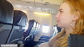Aircraft! Engaging in oral sex and self-stimulation