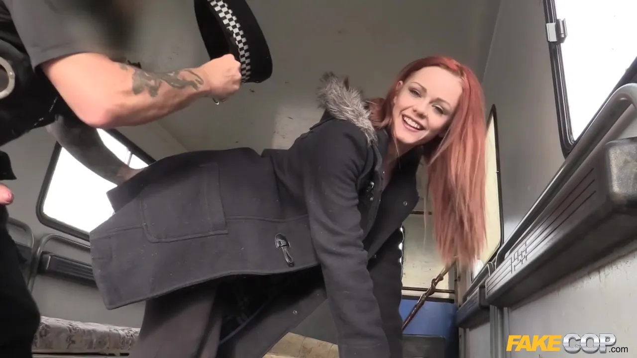 Famous British Ginger Pornstar Fucks A Policeman - Monty Cash And Ella Hughes